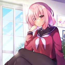 This is a pixiv picture whose title is sexyピンク髪ちゃん.