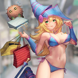 This is a pixiv picture whose title is ブラックマジシャンガール.