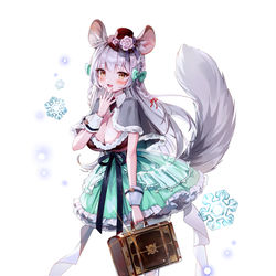 This is a pixiv picture whose title is チンチラ娘🐭.