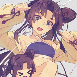 This is a pixiv picture whose title is W牛若丸.