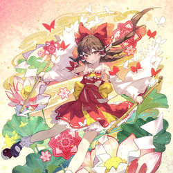 This is a pixiv picture whose title is 二色蓮花蝶.