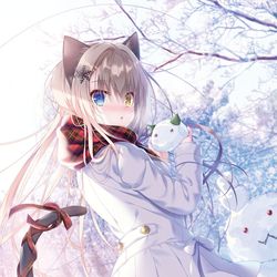 This is a pixiv picture whose title is 雪あそび.