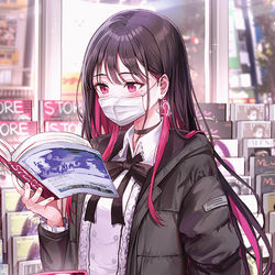 This is a pixiv picture whose title is 雑誌の表紙の女の子が目の前にいる.