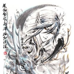 This is a pixiv picture whose title is 【極道畫師】風生水起.