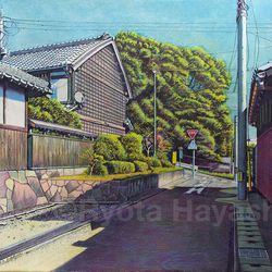 This is a pixiv picture whose title is 路地の肖像１　西尾市錦城町.