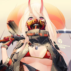 This is a pixiv picture whose title is サイバーパンク鬼.