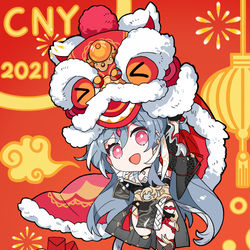 This is a pixiv picture whose title is Chinese New Year 2021 (｡• ᵕ •｡).