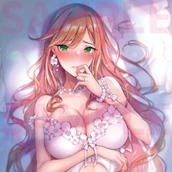 This is a pixiv picture whose title is 告知／元カノとのじれったい偽装結婚・特典イラスト2.