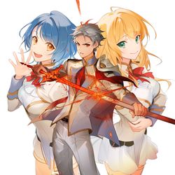 This is a pixiv picture whose title is 「Sランク対魔師」２巻イラスト.