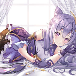 This is a pixiv picture whose title is 刻晴.