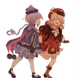 This is a pixiv picture whose title is [genshin] klee and qiqi.