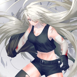 This is a pixiv picture whose title is 戦闘.