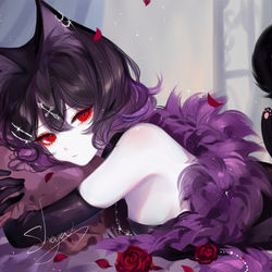 This is a pixiv picture whose title is 🌙.