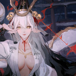 This is a pixiv picture whose title is 鈴鹿御前.