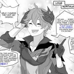 This is a pixiv picture whose title is To Teyvat! #3 - Letting it Slide.