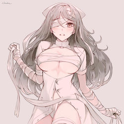 This is a pixiv picture whose title is 包帯.
