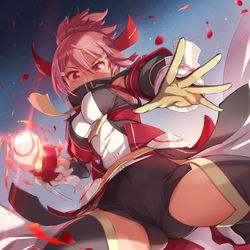 This is a pixiv picture whose title is 赤嶺さん.