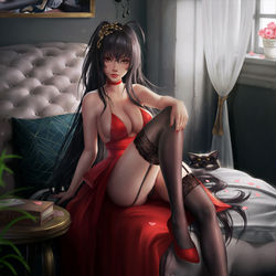 This is a pixiv picture whose title is Taihou Azur Lane.