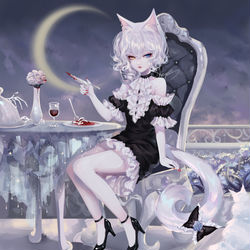 This is a pixiv picture whose title is 🌙.