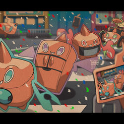 This is a pixiv picture whose title is 恐怖のパレードが来る.