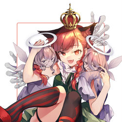 This is a pixiv picture whose title is お燐ちゃんとゾンビフェアリー♦️.