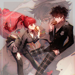 This is a pixiv picture whose title is 先輩.