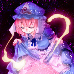 This is a pixiv picture whose title is 幽々子さまの世界.