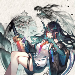 This is a pixiv picture whose title is 夕.