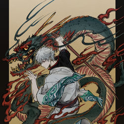 This is a pixiv picture whose title is 銀.