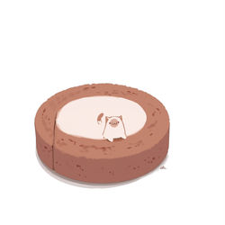 This is a pixiv picture whose title is ロールケーキ.