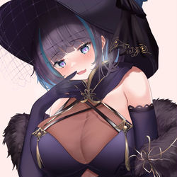 This is a pixiv picture whose title is チェシャー(音楽絢爛ケットシー).