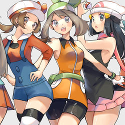 This is a pixiv picture whose title is ポケ女子.