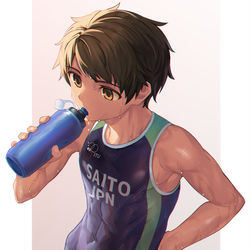 This is a pixiv picture whose title is トライアスロン男子.