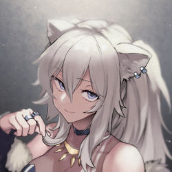This is a pixiv picture whose title is 獅白ぼたん.