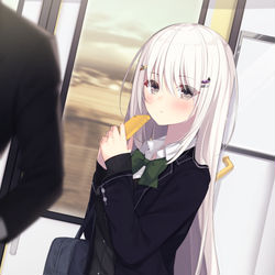 This is a pixiv picture whose title is 同じ電車の気になるあの子.
