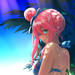 This is a pixiv picture whose title is 水着フウロちゃん(*'ω'*).