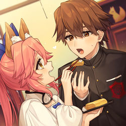 This is a pixiv picture whose title is 良妻玉藻と幸せ四畳半.