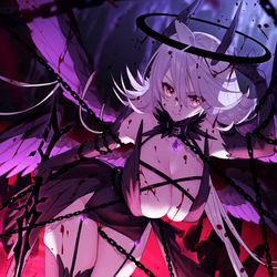 This is a pixiv picture whose title is 堕天使ちゃん😈.