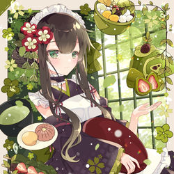 This is a pixiv picture whose title is 和メイドちゃん🍡🐕.