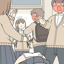 This is a pixiv picture whose title is 「そっちは任せた！私はこっちを仕留める！！」.