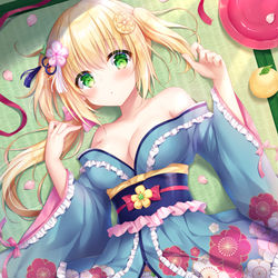 This is a pixiv picture whose title is 🍊👘❤️.