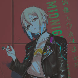 This is a pixiv picture whose title is MIDNIDHT KITSUNE.