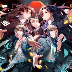 This is a pixiv picture whose title is 双子組.