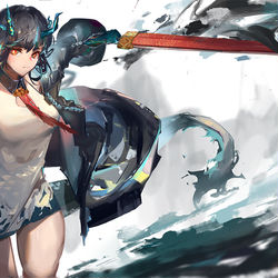 This is a pixiv picture whose title is 夕.