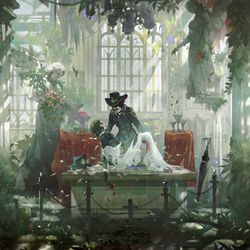 This is a pixiv picture whose title is 天国的葬礼.