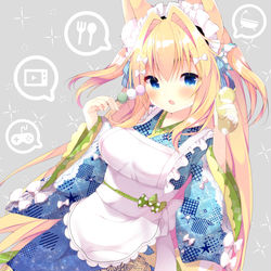 This is a pixiv picture whose title is 和メイド🍡🦊.
