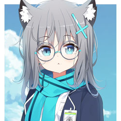 This is a pixiv picture whose title is シロコちゃん可愛い.