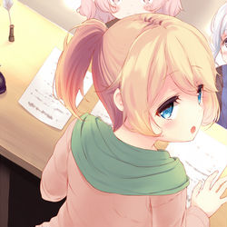 This is a pixiv picture whose title is 子供達と看板娘と その2.