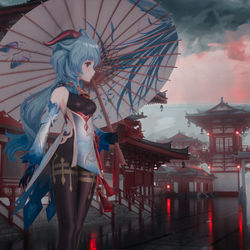 This is a pixiv picture whose title is 甘雨· Celestial.