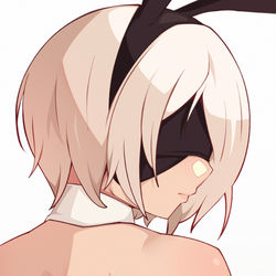 This is a pixiv picture whose title is 2B Bunny Suit.